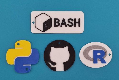 3D printed keyrings for the different lessons